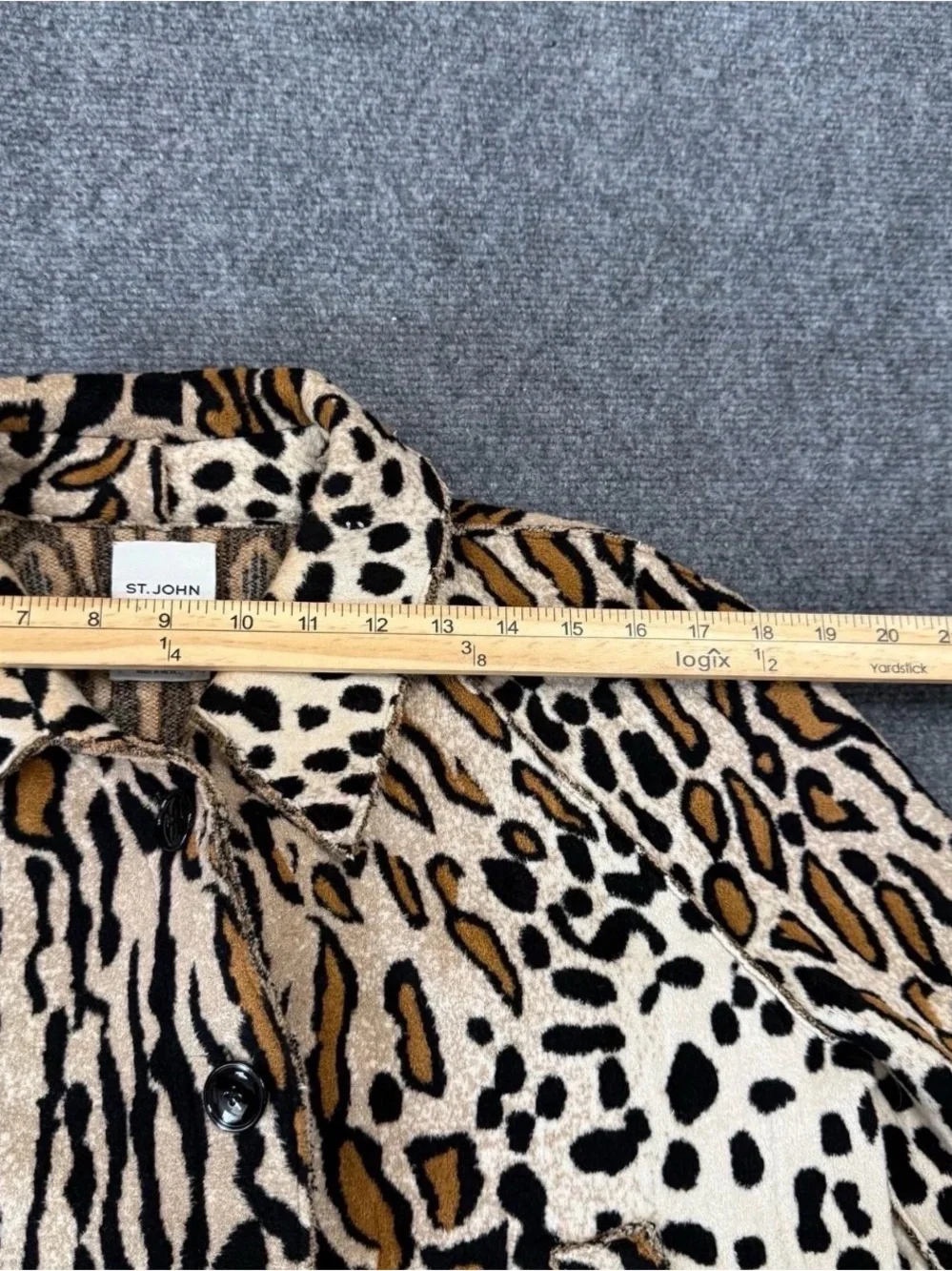 St. John leopard print jacket Size 12